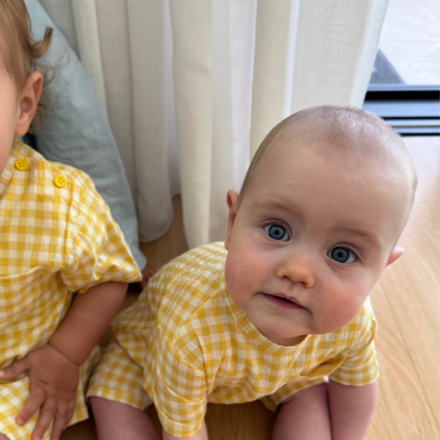 Yellow vichy bodysuit