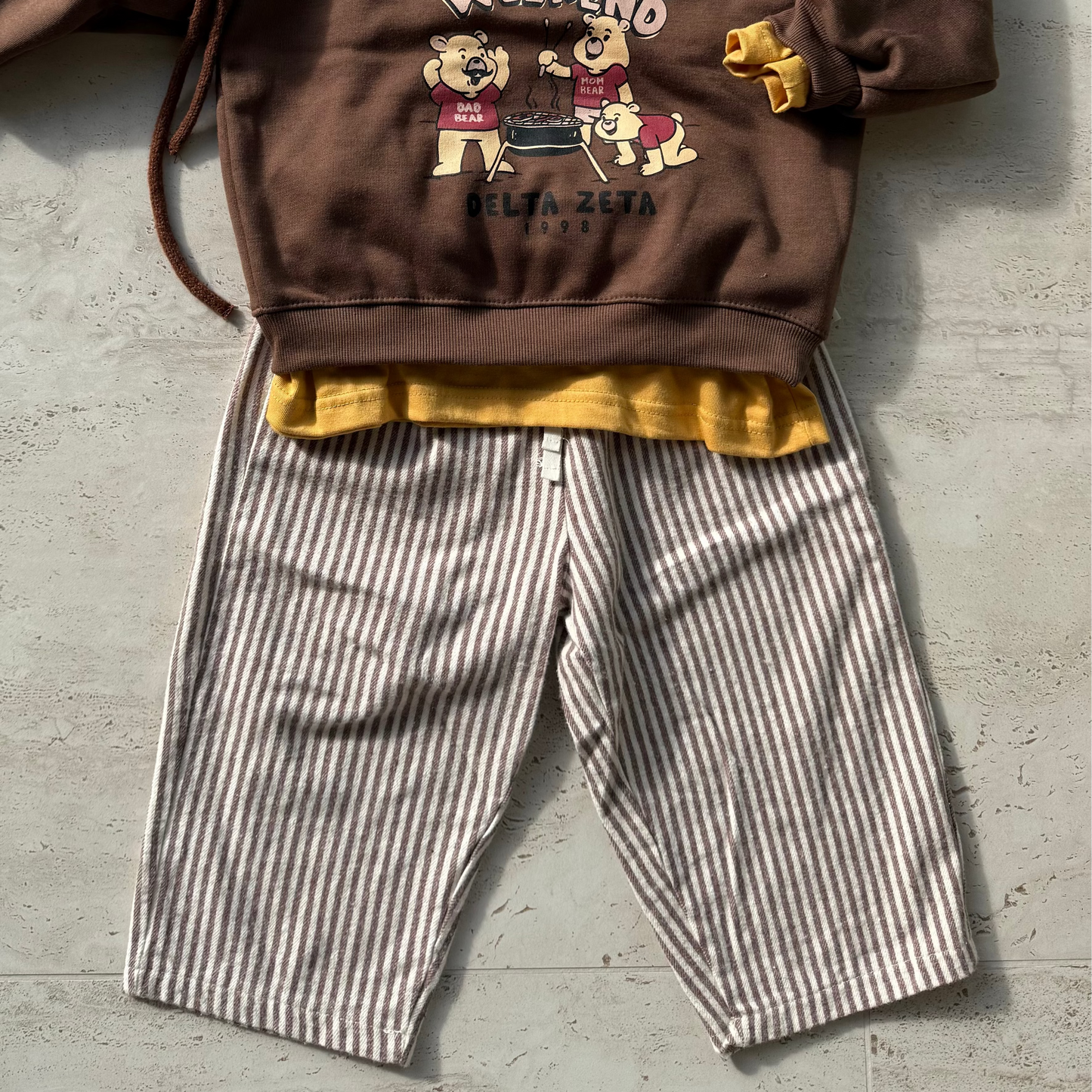 Brown Striped Chino pants