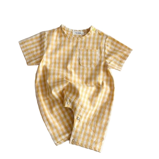 Yellow vichy bodysuit