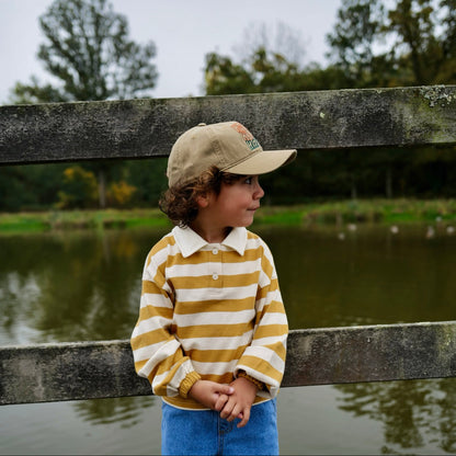Mustard Stripe Collar Tee