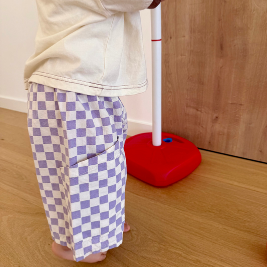 Lilac checkered pants