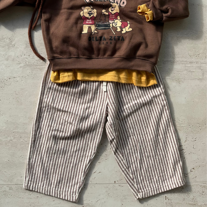 Brown Striped Chino pants