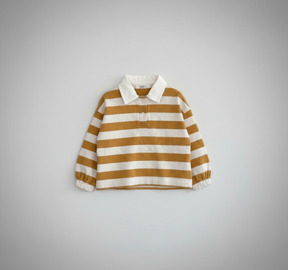 Mustard Stripe Collar Tee