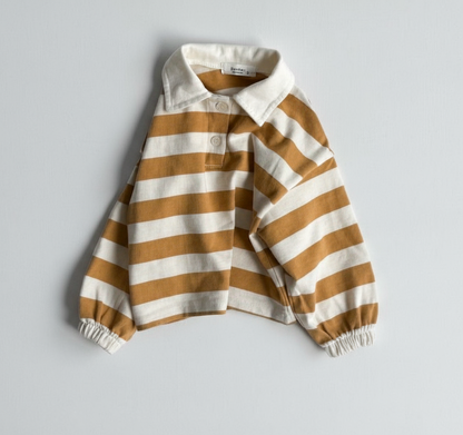 Mustard Stripe Collar Tee